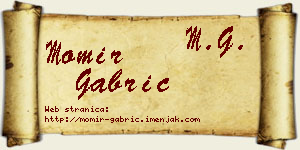 Momir Gabrić vizit kartica